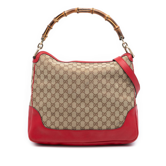 Gucci Handbags - Pre-Loved Gucci GG Canvas Bamboo Diana Satchel